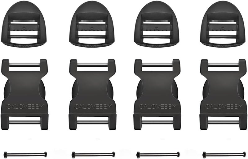 Deluxsa 1" Buckle Quick Side Release Buckle,Adjustable No Sewing Clip,Plastic Replacement for Nylon Webbing Straps,Backpack Pack Belt - Image 1